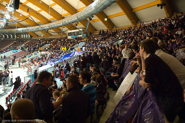 Der Austria-Fanblock f�llt gut ein Viertel der Arena