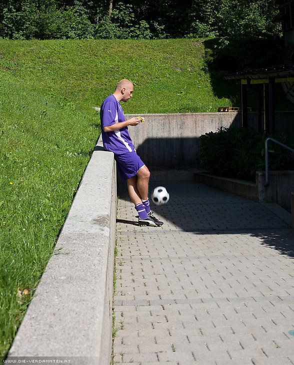 Mario Schleindl beim gem�tlichen Aufw�rmen