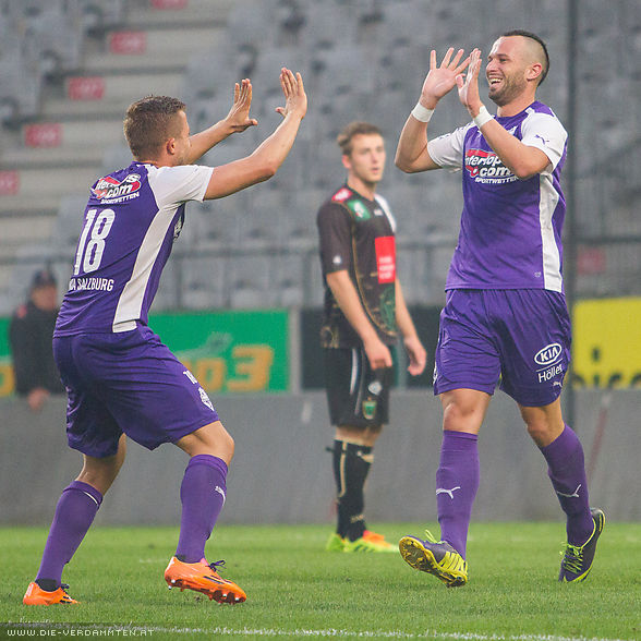 In der 50. Minute trifft Lukas Katnik zum 2:0 f�r die Austria